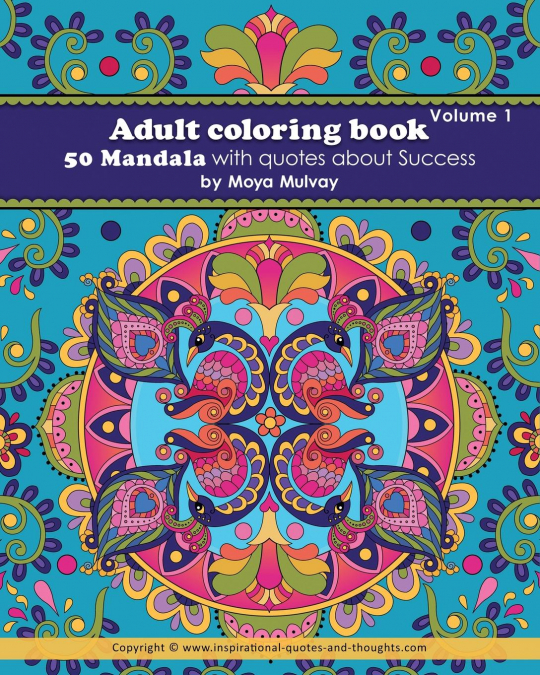 Adult Coloring Book - 50 Mandala with Quotes About Success