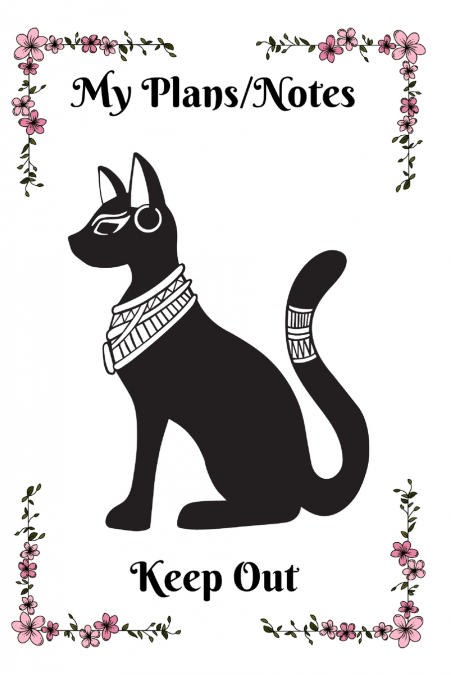 Egyptian Cat Bastet Planner/Notebook With Pink Frame