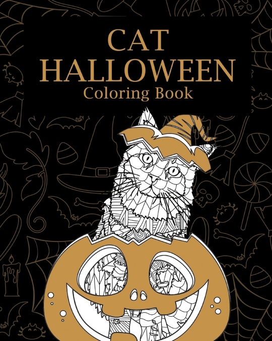 Cat Halloween Coloring Book