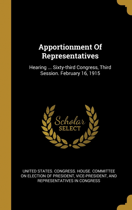Apportionment Of Representatives