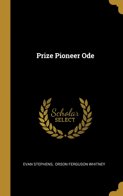 Prize Pioneer Ode