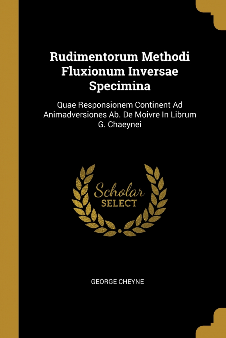 Rudimentorum Methodi Fluxionum Inversae Specimina