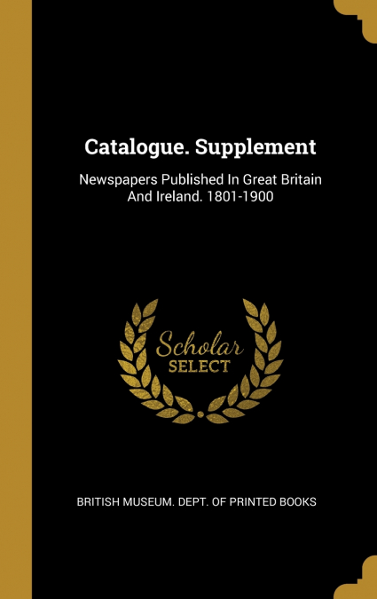 Catalogue. Supplement