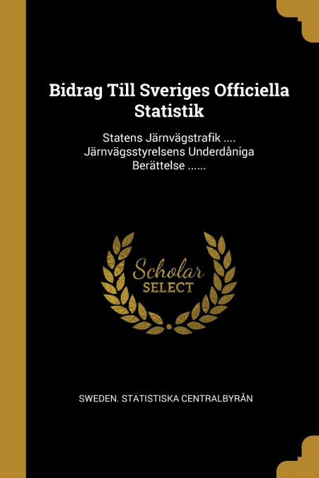 Bidrag Till Sveriges Officiella Statistik