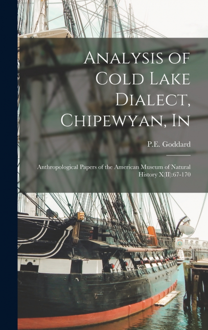 Analysis of Cold Lake Dialect, Chipewyan, In