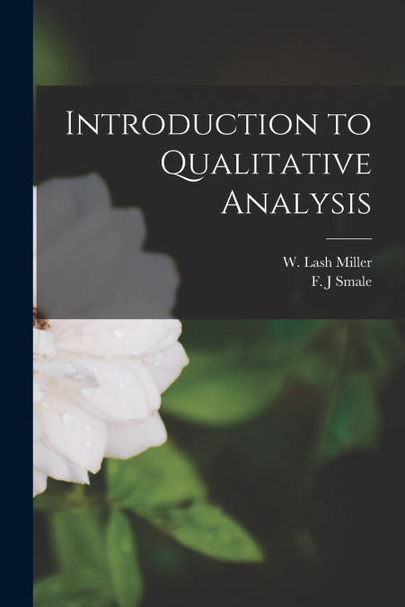 Introduction to Qualitative Analysis [microform]