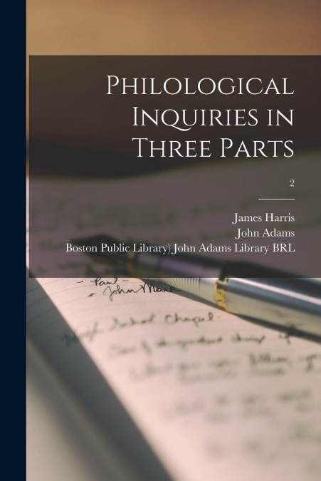 Philological Inquiries in Three Parts; 2