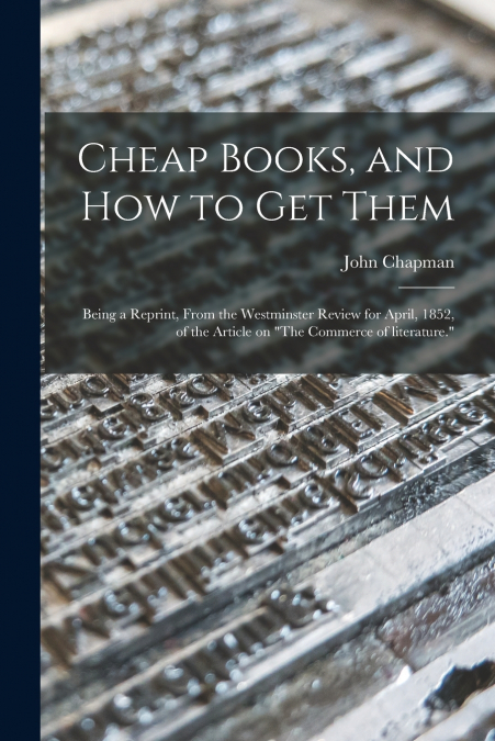 Cheap Books, and How to Get Them