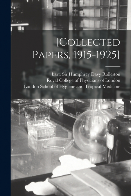 [Collected Papers, 1915-1925] [electronic Resource]