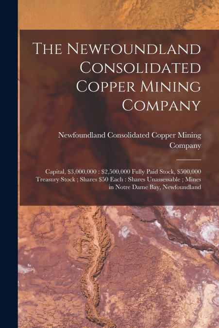 The Newfoundland Consolidated Copper Mining Company [microform]