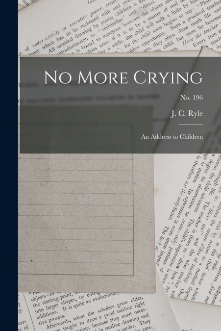 No More Crying