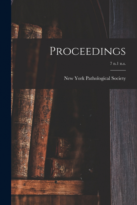 Proceedings; 7 n.1 n.s.
