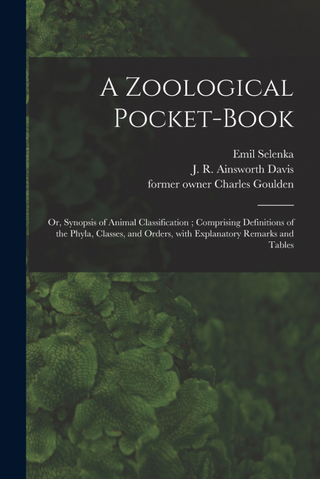 A Zoological Pocket-book [electronic Resource]