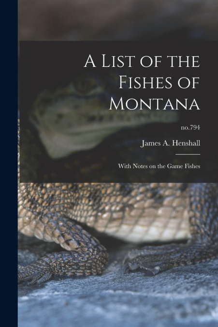 A List of the Fishes of Montana