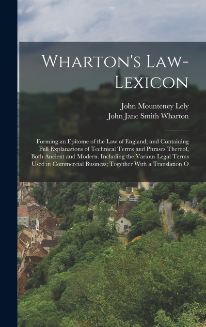 Wharton’s Law-Lexicon
