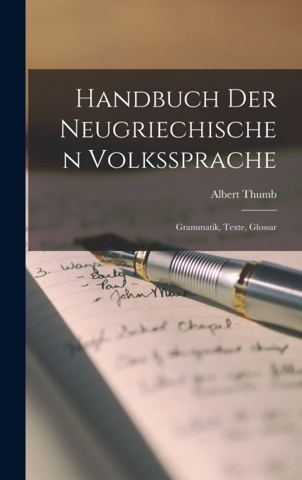 Handbuch der Neugriechischen Volkssprache