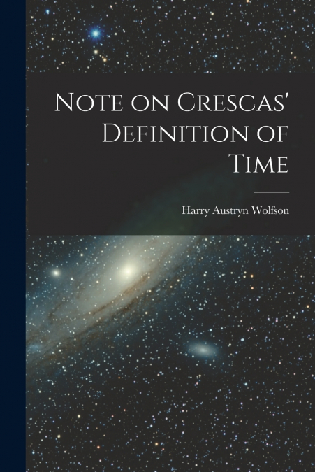 Note on Crescas’ Definition of Time