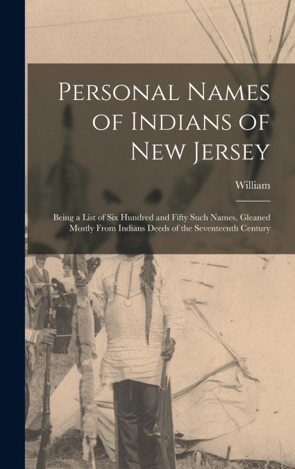 Personal Names of Indians of New Jersey