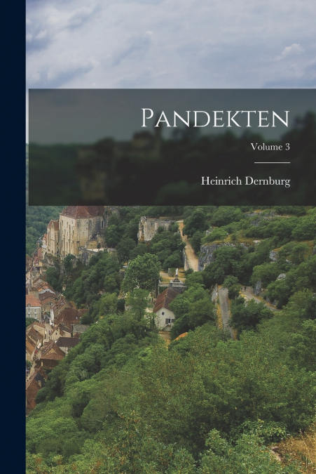 Pandekten; Volume 3