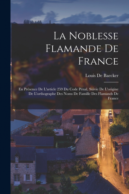 La Noblesse Flamande De France