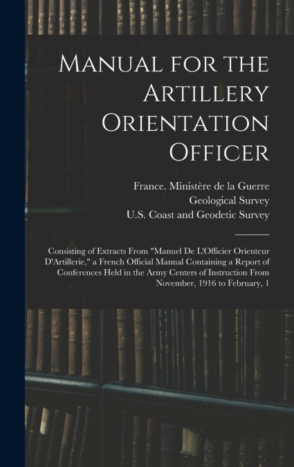 Manual for the Artillery Orientation Officer