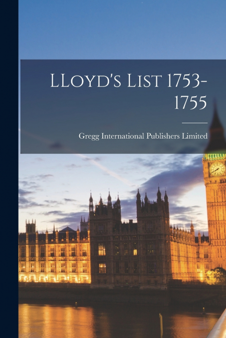 LLoyd’s List 1753-1755