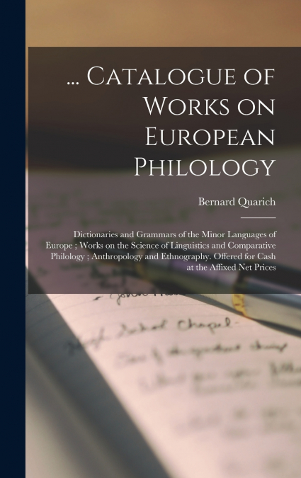 ... Catalogue of Works on European Philology