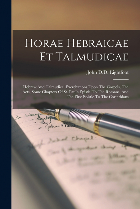 Horae Hebraicae Et Talmudicae