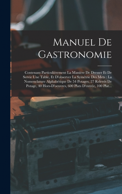 Manuel De Gastronomie