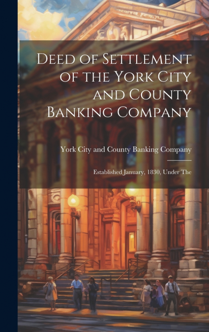 Deed of Settlement of the York City and County Banking Company