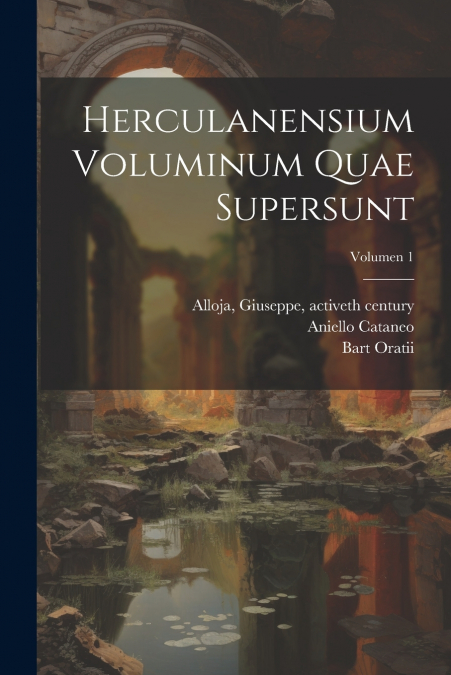 Herculanensium voluminum quae supersunt; Volumen 1