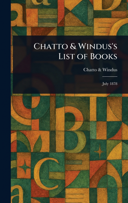 Chatto & Windus’s List of Books