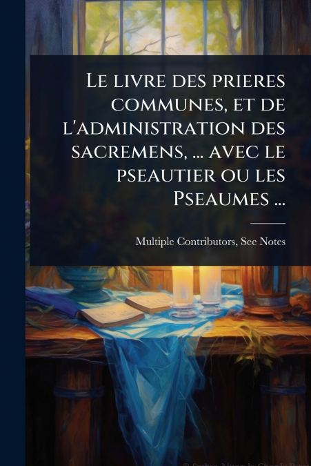 Le livre des prieres communes, et de l’administration des sacremens, ... avec le pseautier ou les Pseaumes ...