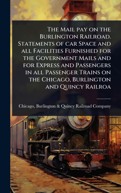 The Mail pay on the Burlington Railroad. Statements of car Space and all Facilities Furnished for the Government Mails and for Express and Passengers in all Passenger Trains on the Chicago, Burlington