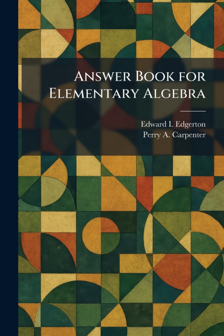 Answer Book for Elementary Algebra