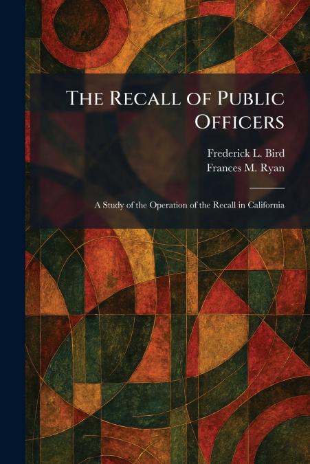 The Recall of Public Officers