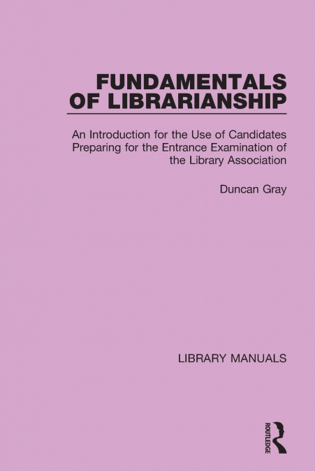 Fundamentals of Librarianship