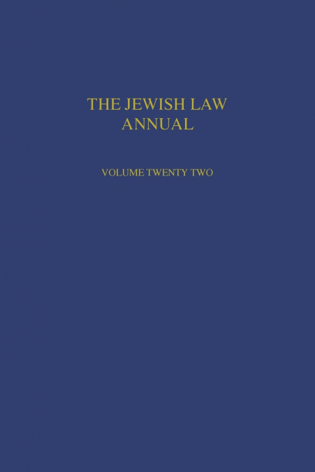 The Jewish Law Annual Volume 22