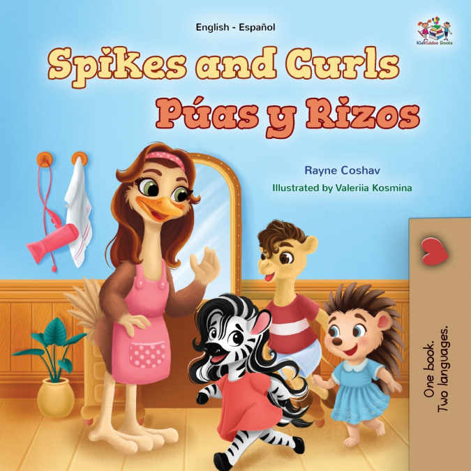 Spikes and Curls (English Spanish Bilingual Kids Book)