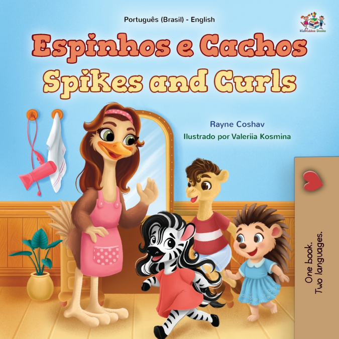 Spikes and Curls (Brazilian Portuguese English Bilingual Kids Book)