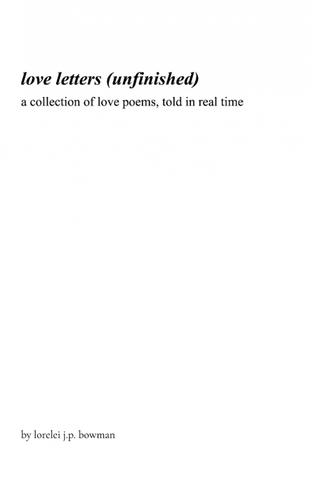 love letters (unfinished)
