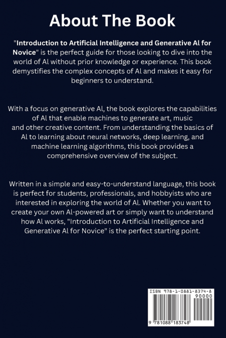 Introduction to Artificial Intelligence and Generative AI for Novice