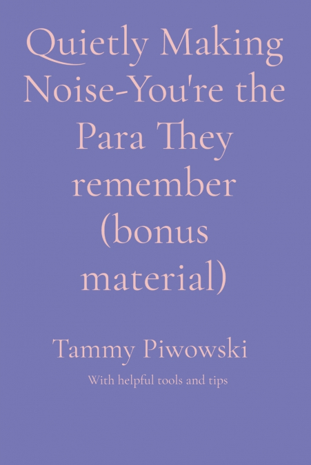 Quietly Making Noise-You’re the Para They remember (bonus material)