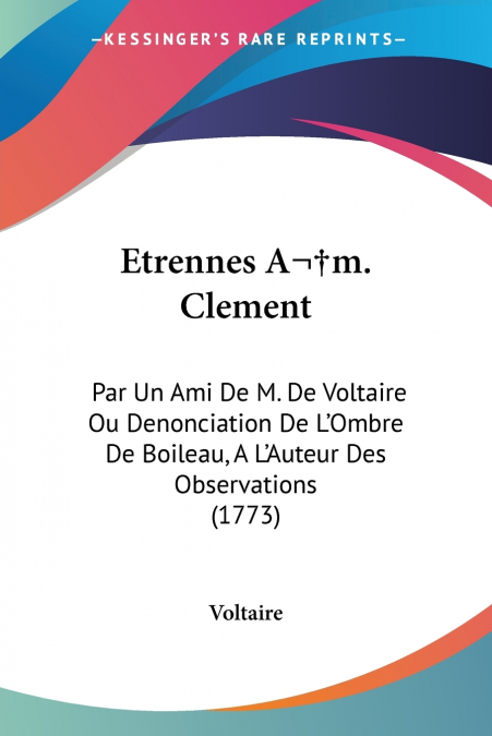 Etrennes A m. Clement