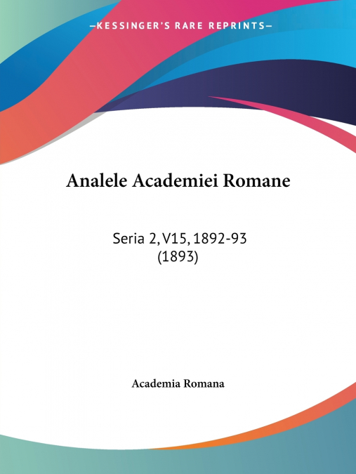 Analele Academiei Romane