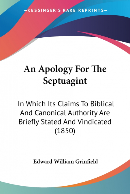 An Apology For The Septuagint