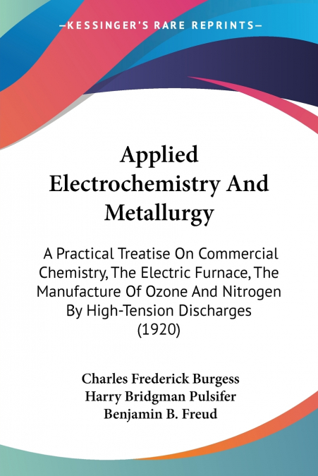 Applied Electrochemistry And Metallurgy