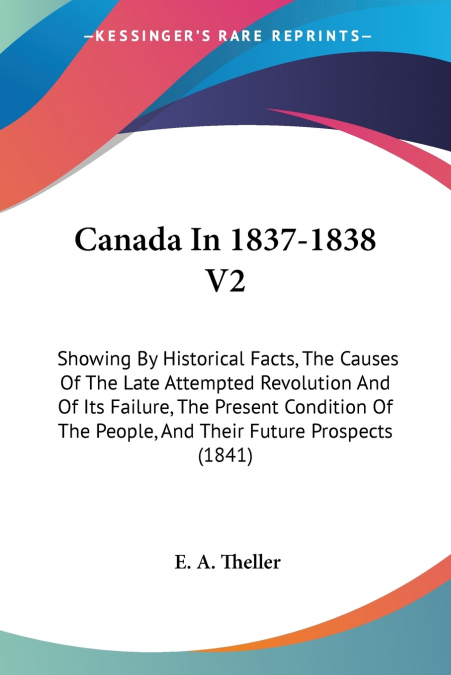 Canada In 1837-1838 V2