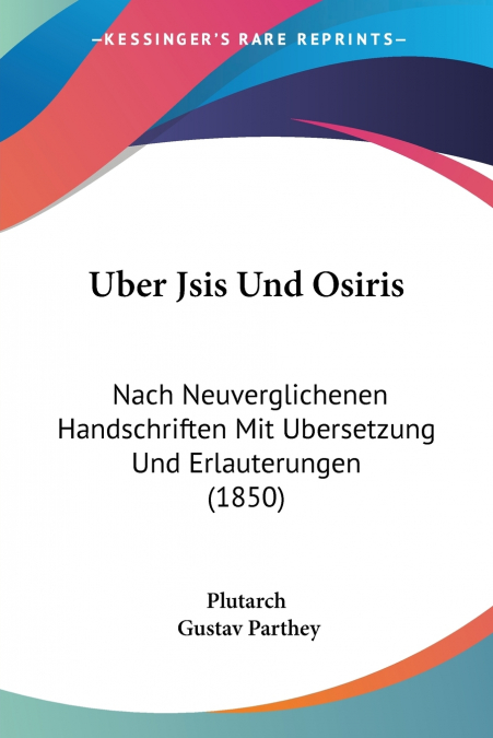 Uber Jsis Und Osiris