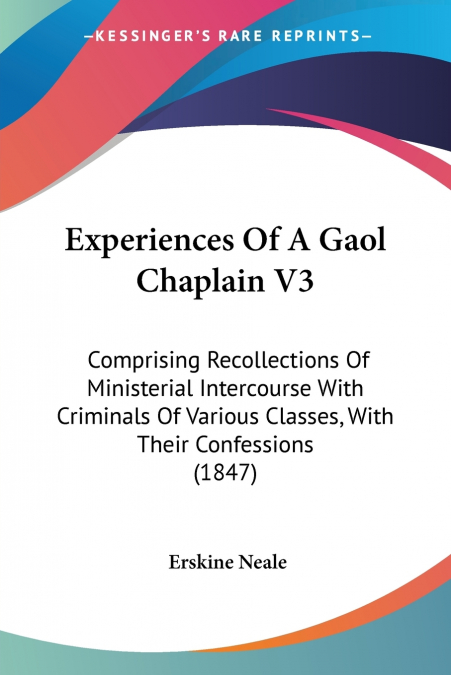 Experiences Of A Gaol Chaplain V3